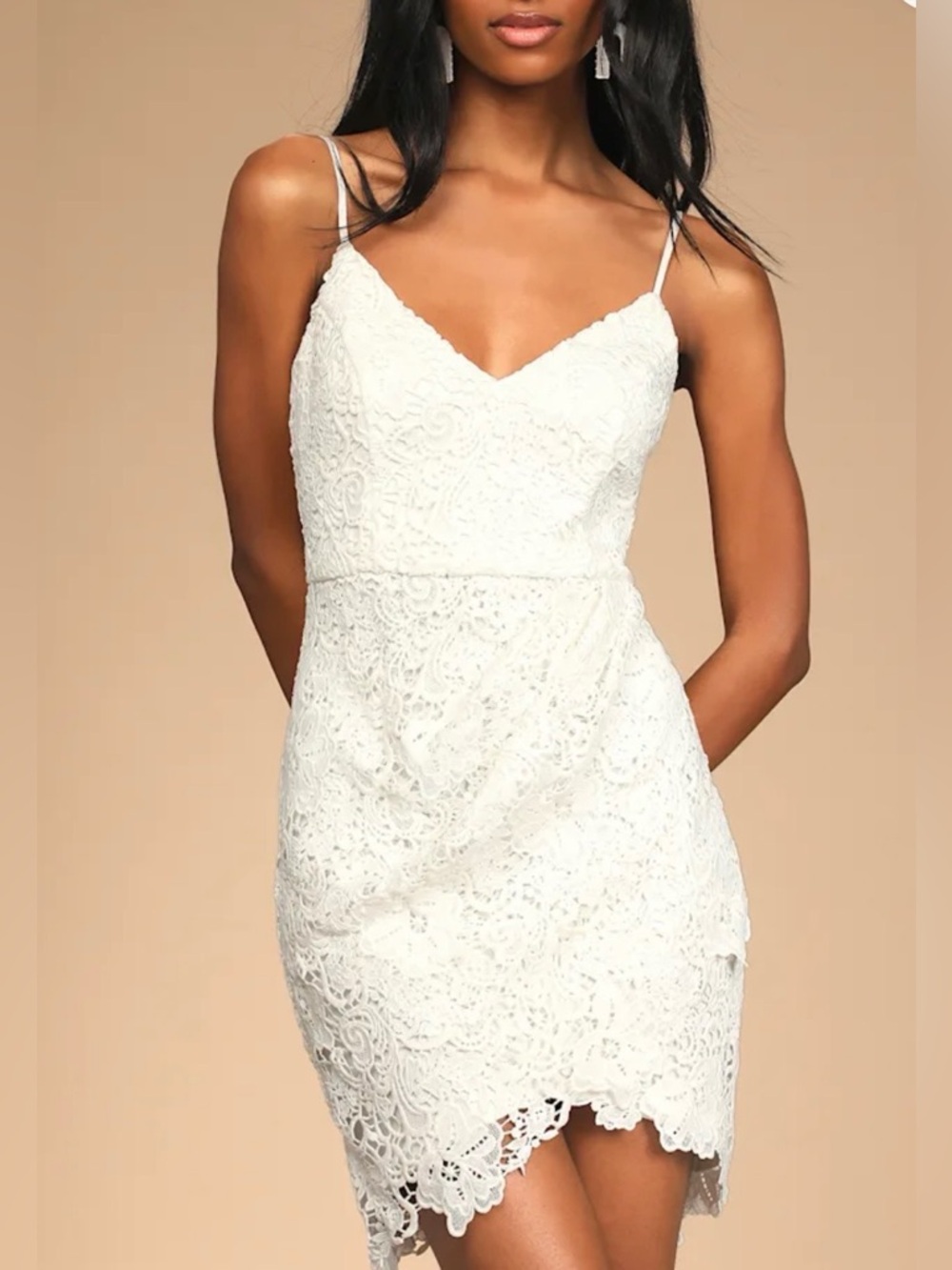 White Lace Bodycon Dress ( perfect for GRADUATION Dress)